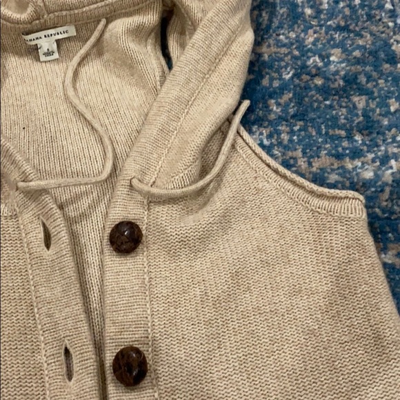 Banana Republic Cream Hooded Sweater Vest - Picture 3 of 6